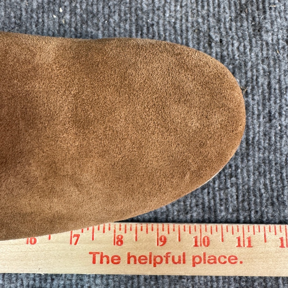 Skechers Womens Tan Suede Faux Fur Trim Button Mid Calf Winter Boots 8 - Picture 5 of 11